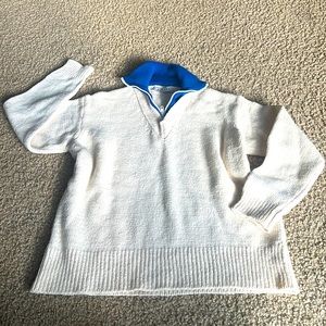 Sandro crème zip sweaters small